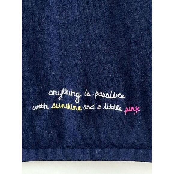 Lilly Pulitzer Dinah Knit Long Sleeve Sweater Navy Blue Women's Size Small - Picture 4 of 7